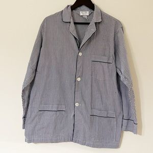 Christian Dior Vintage Pinstriped Pajama Top